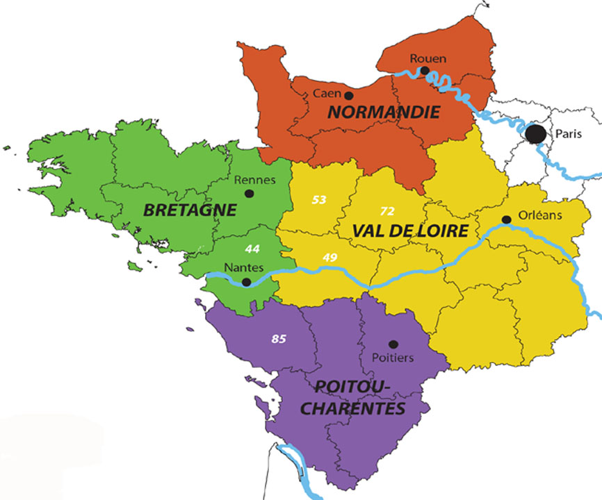 Провинция бретань во франции карта - 90 фото